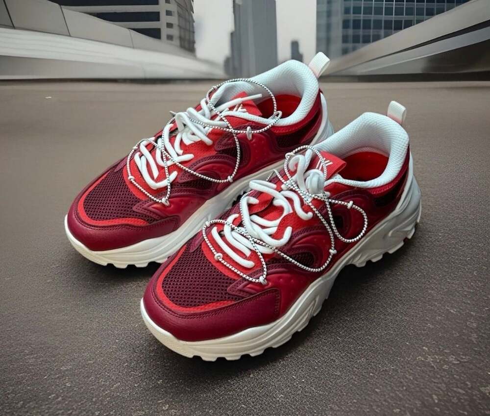 Watson Flesh And Bone Sneakers Size 8 Red White Chunky Shoes